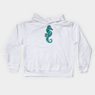 Seahorse doodle Kids Hoodie